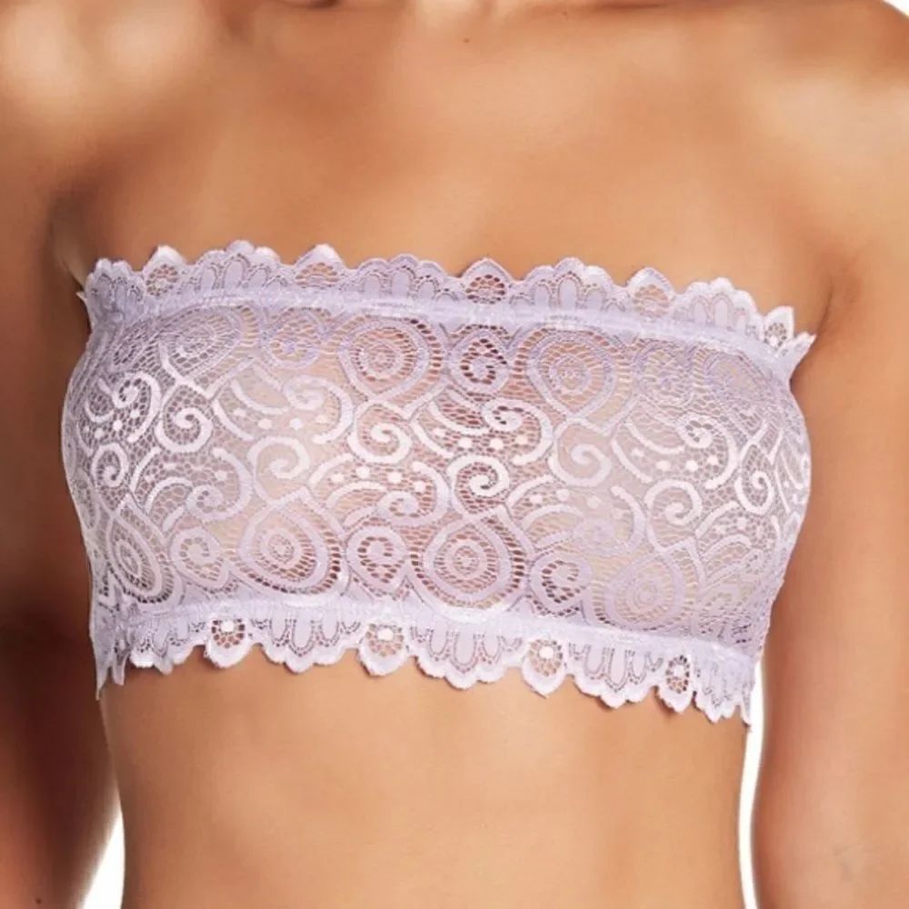 Free people lavender and nude lace bandeau NWT
